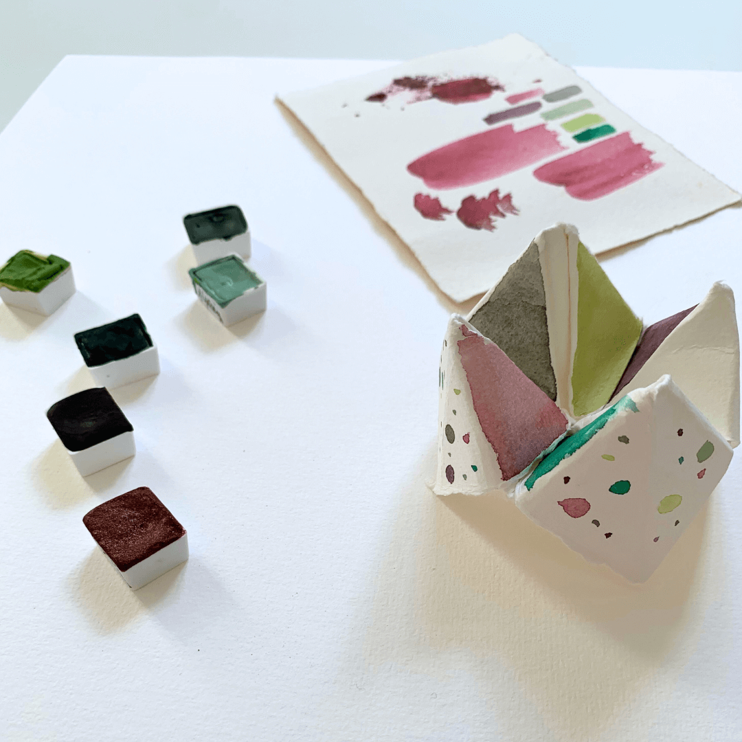 Aquarelle artisanale - Vert vif Inari