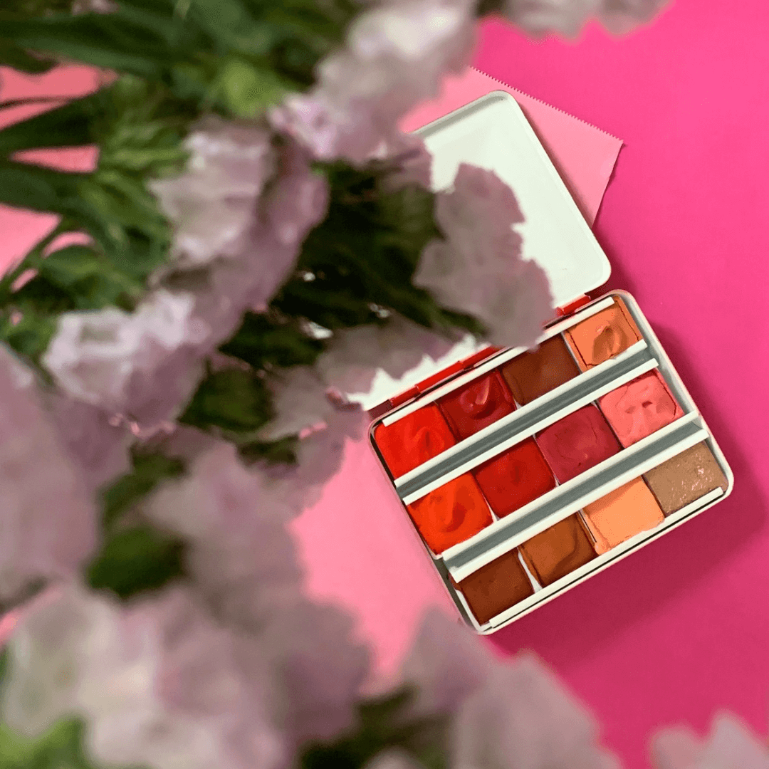 La palette d’aquarelle qui fait éclore les fleurs