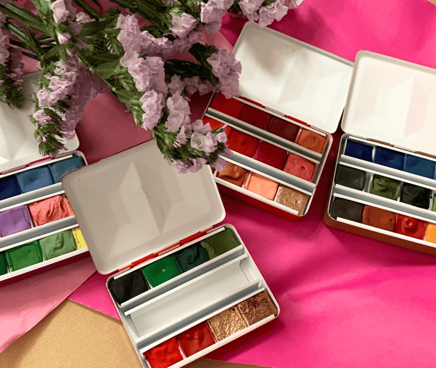 La palette d’aquarelle qui fait briller les cartes de Noël