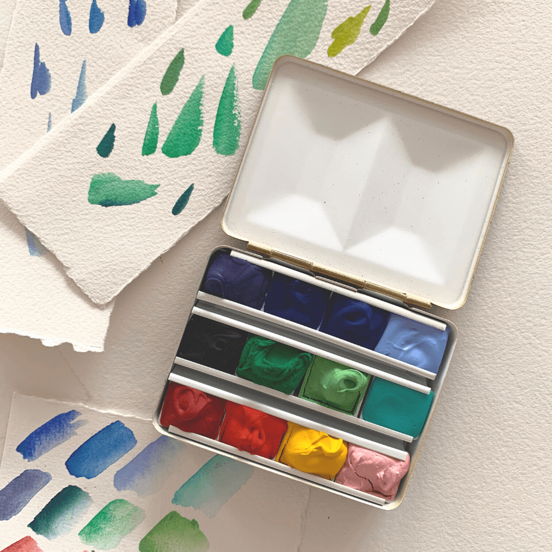 Aquarelle artisanale - La palette de Vincent