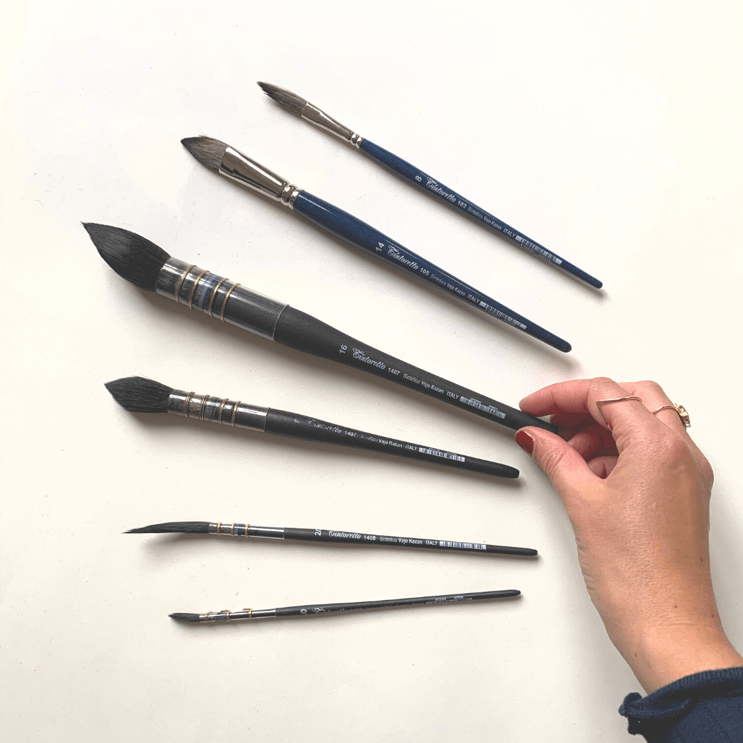 Pinceau aquarelle Tintoretto taille 5/0