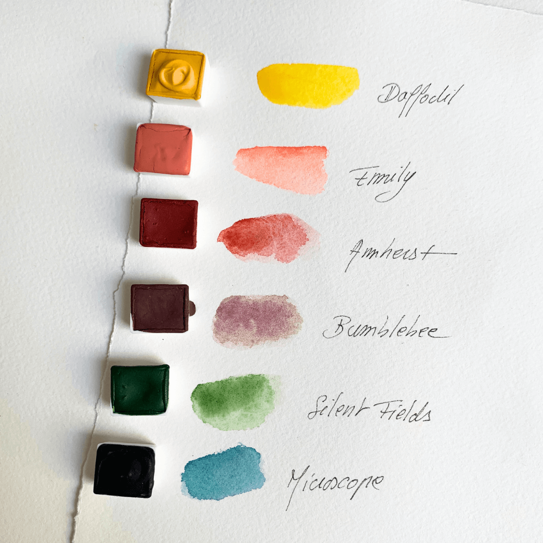 Aquarelle artisanale à paillettes - Rouge Amherst