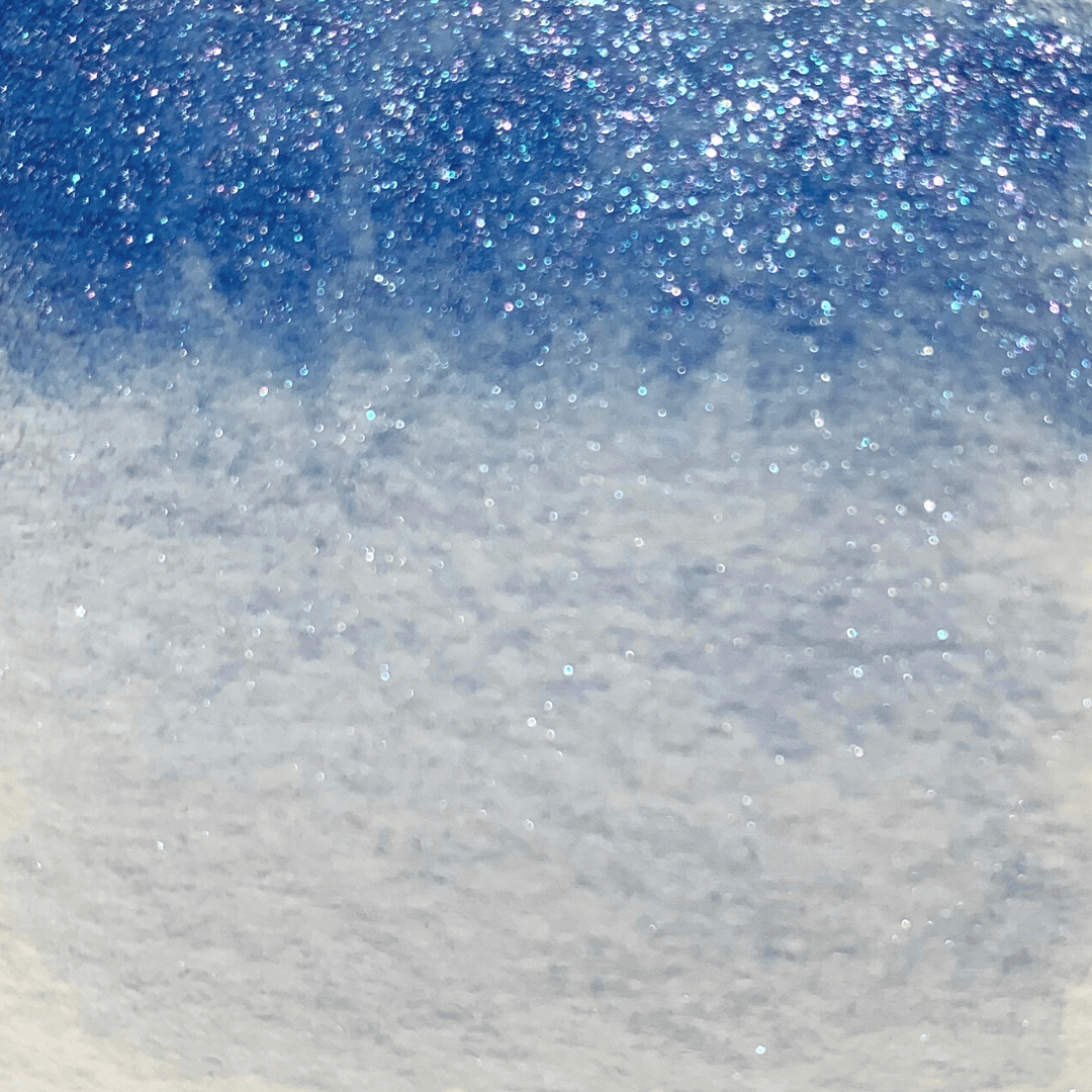 NOUVEAU - Aquarelle à paillettes artisanale - Bleu Quatre cent quatre