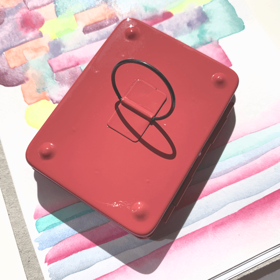 Petite palette aquarelle métal laqué à remplir - 5 couleurs disponibles