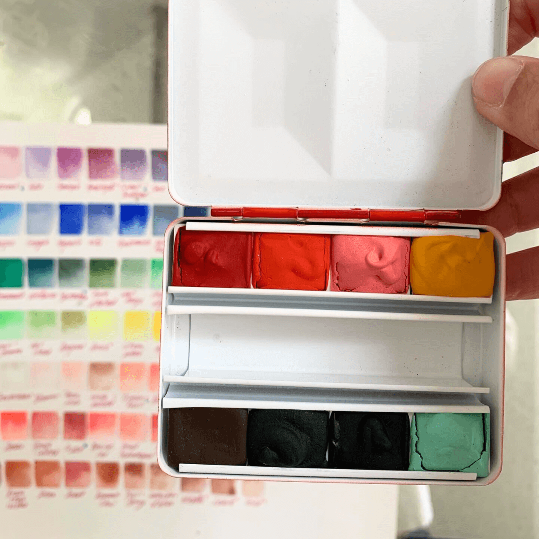 Aquarelle artisanale - palette Flower Power!