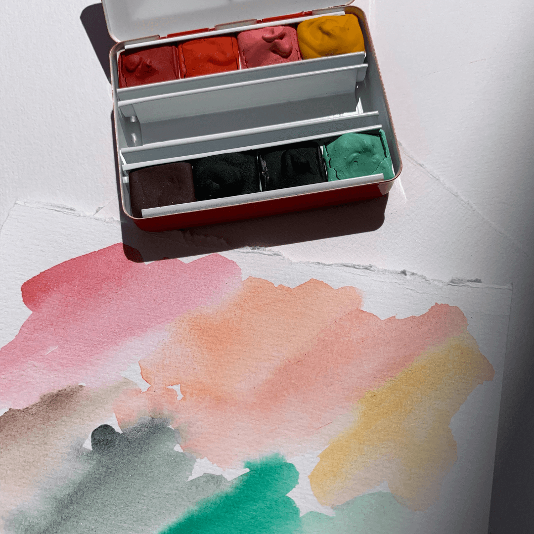 Aquarelle artisanale - palette Flower Power!