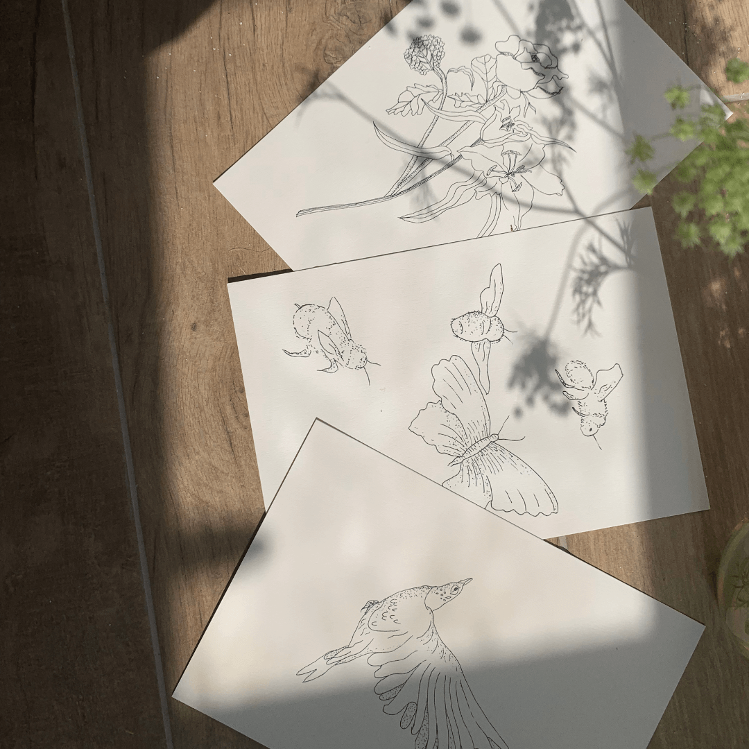 Cartes à peindre - Collection "Simple Days, Hommage à Emily Dickinson"