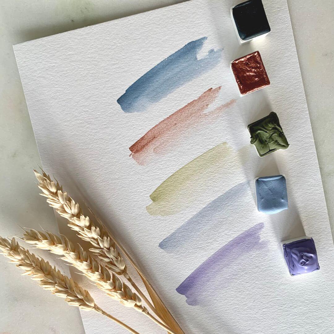 Aquarelle artisanale - Noël chez les Manet - La palette impressioniste