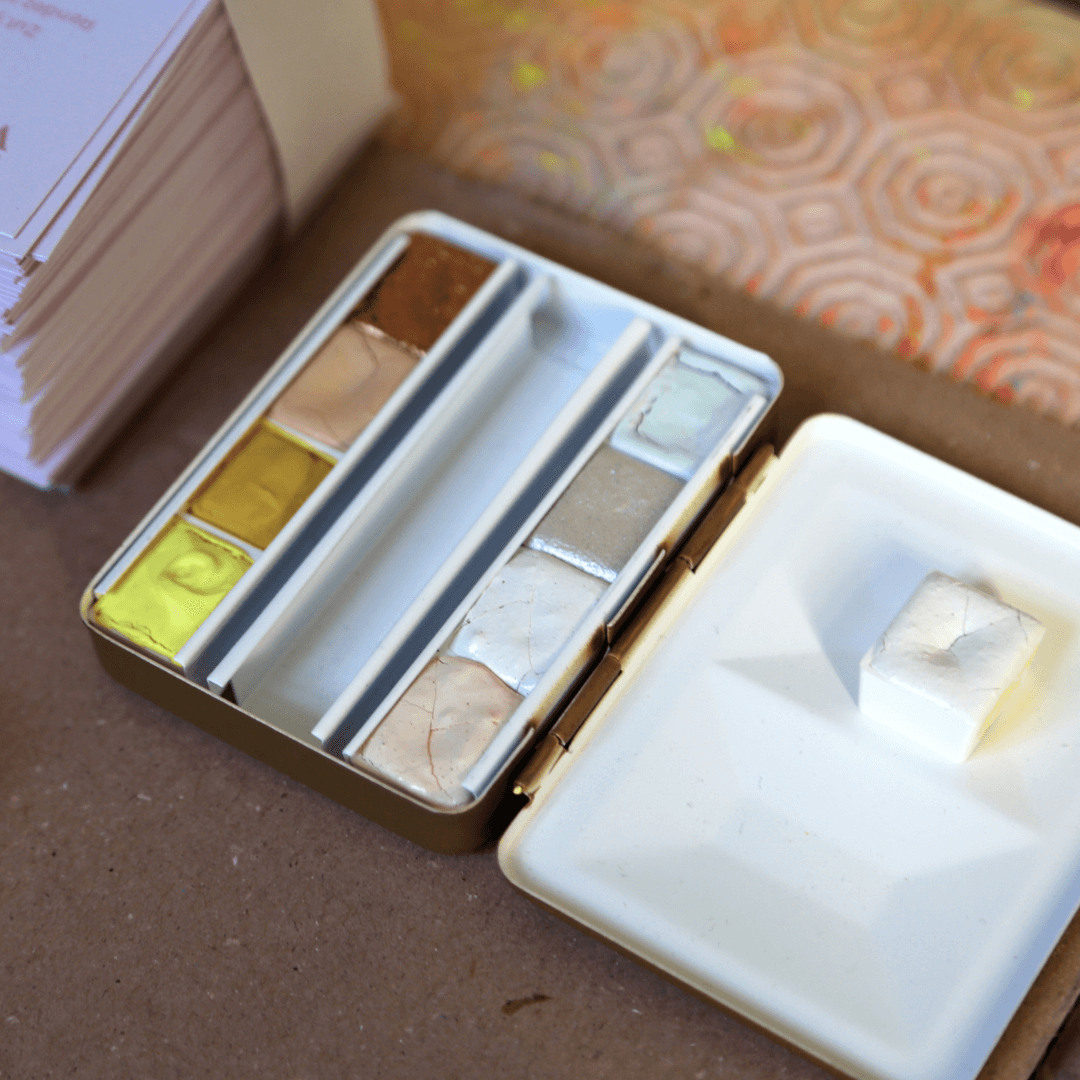 Aquarelle artisanale - Blanc de blanc