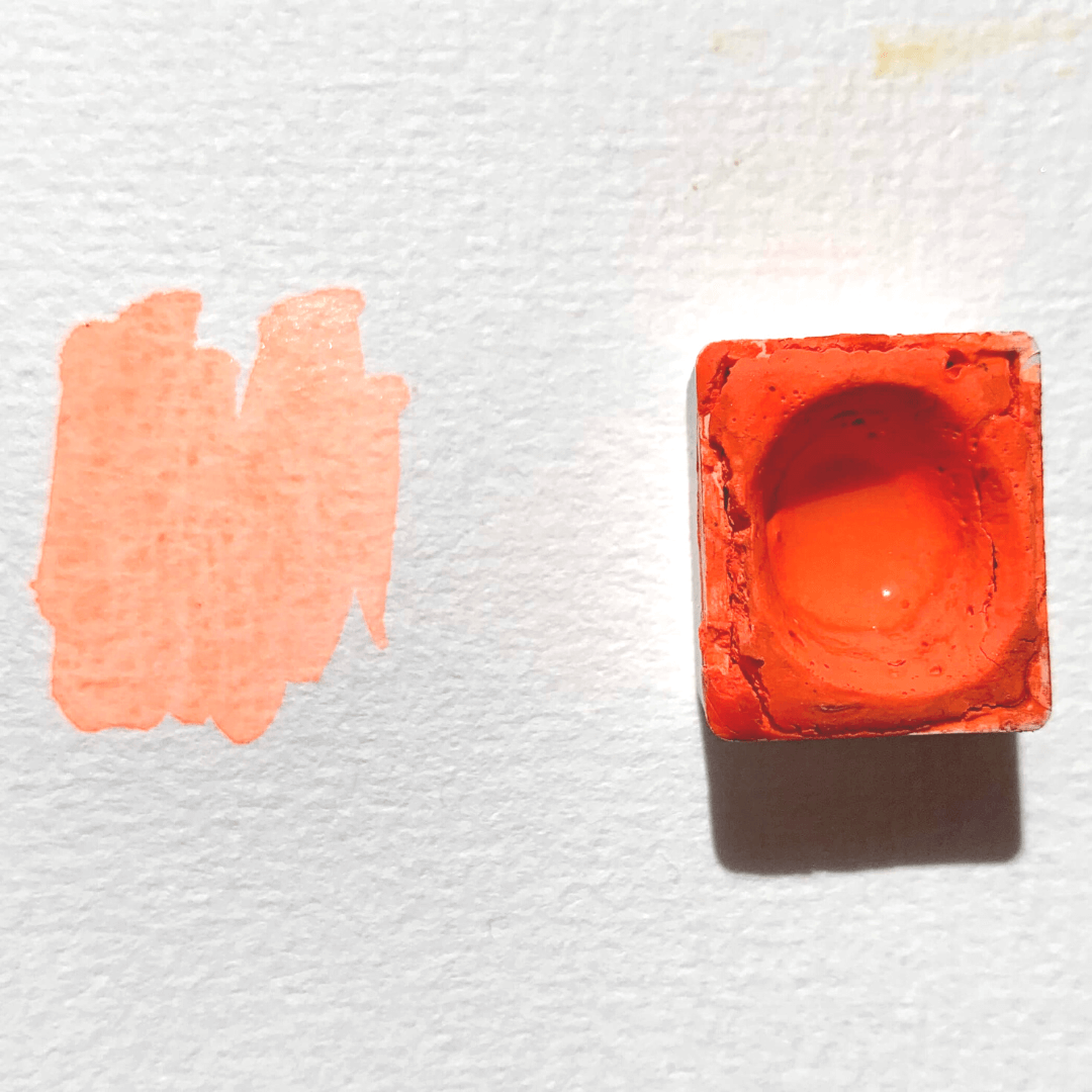 Aquarelle artisanale Fluo - Orange explosif