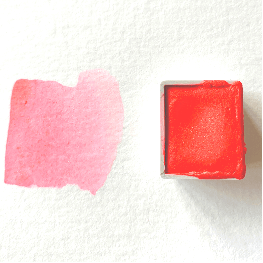 Aquarelle à paillettes artisanale - Rose fluo Crazy