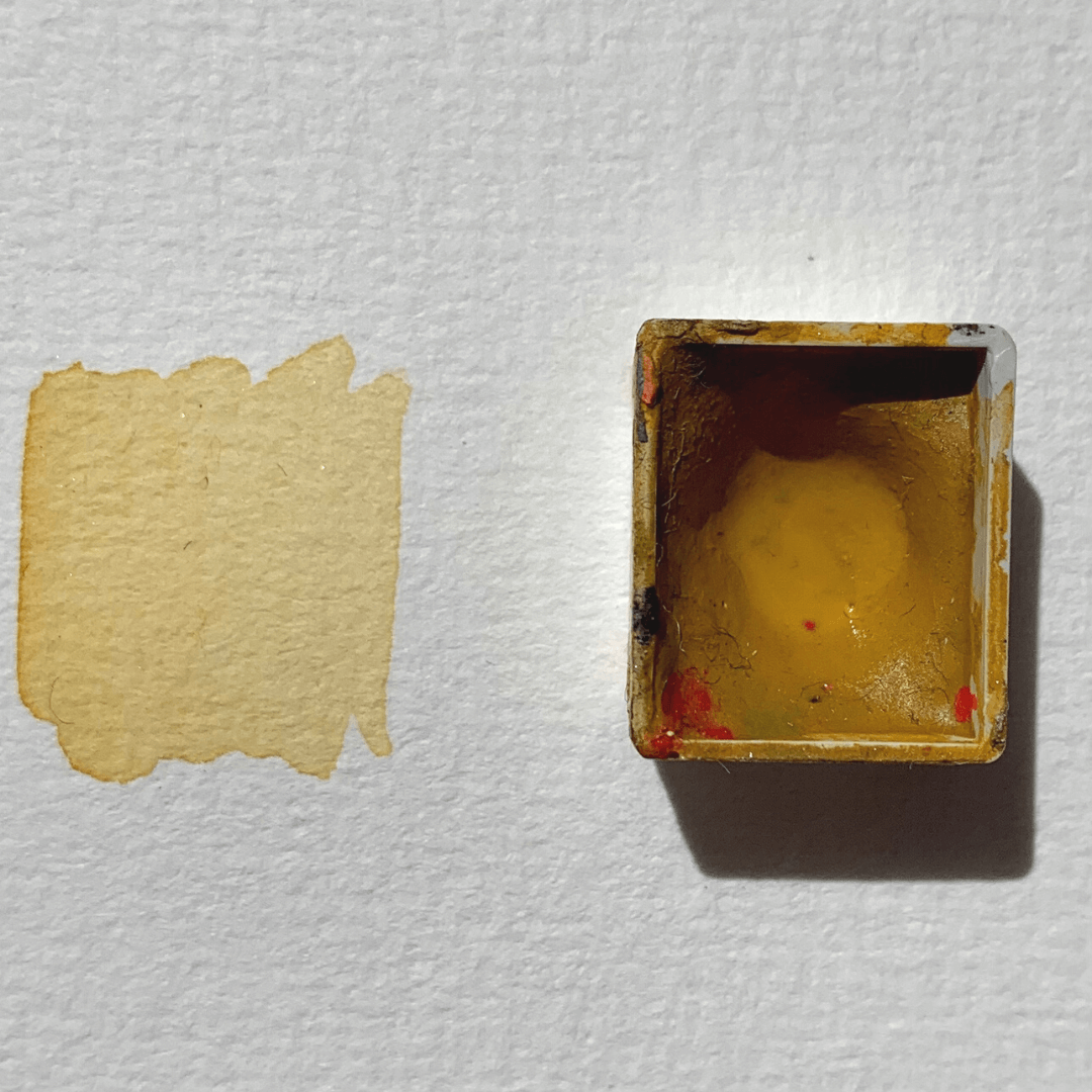 Aquarelle artisanale - Jaune Golden latte