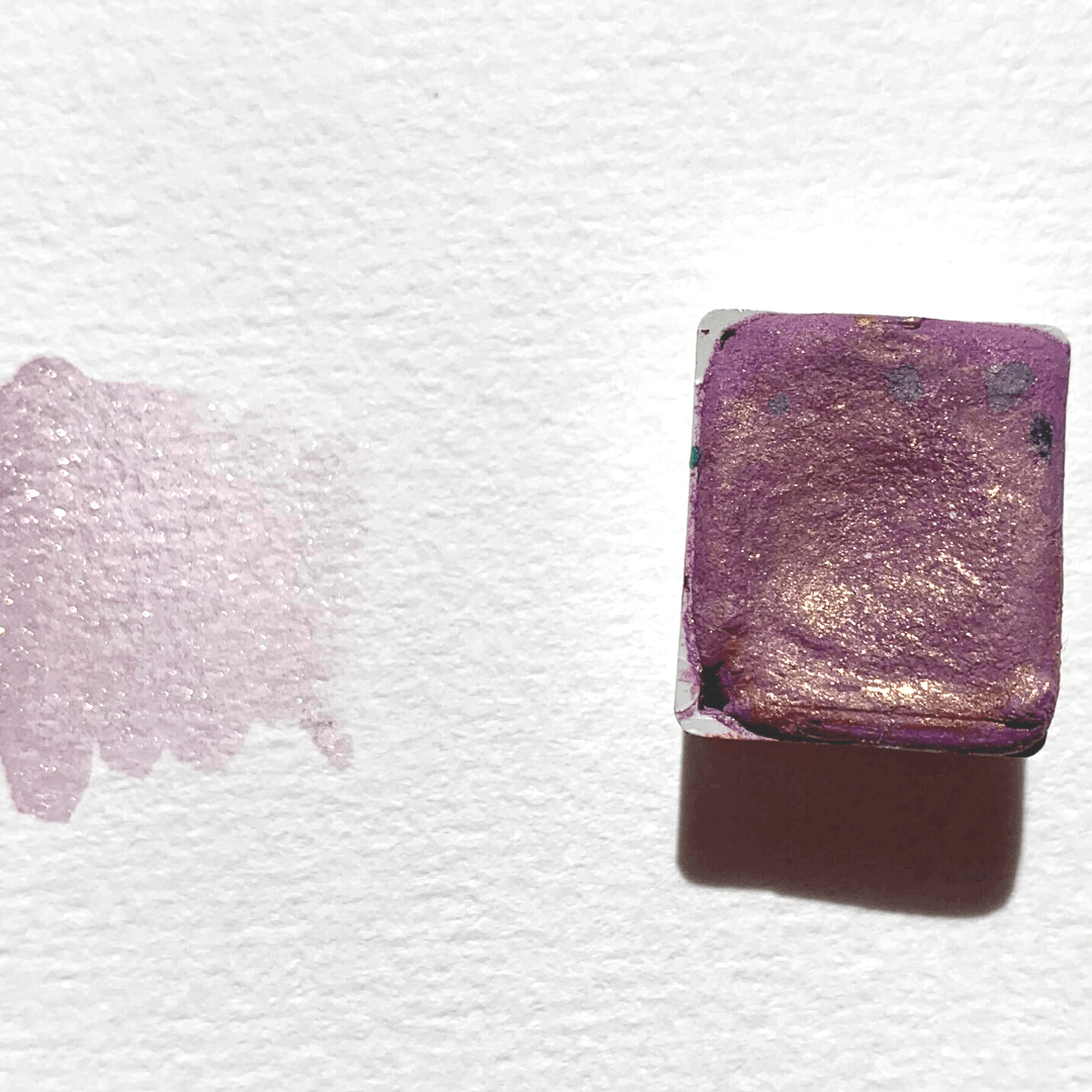 Aquarelle artisanale à paillettes - Violet Shibuya