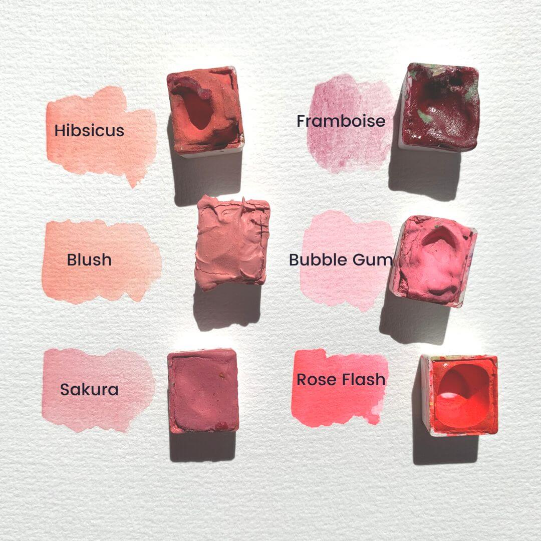 Aquarelle artisanale - Rose Blush