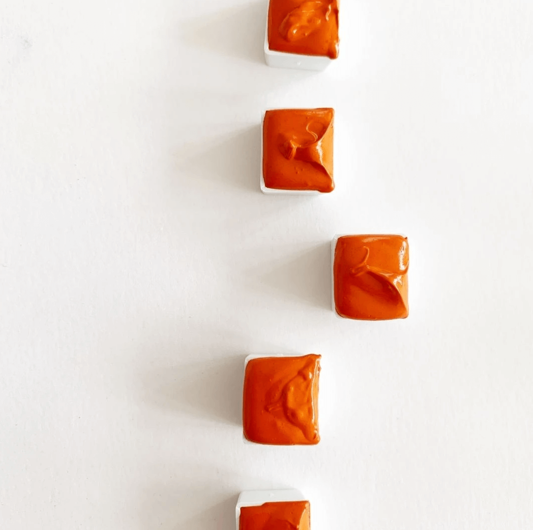 Aquarelle artisanale - Orange Mango