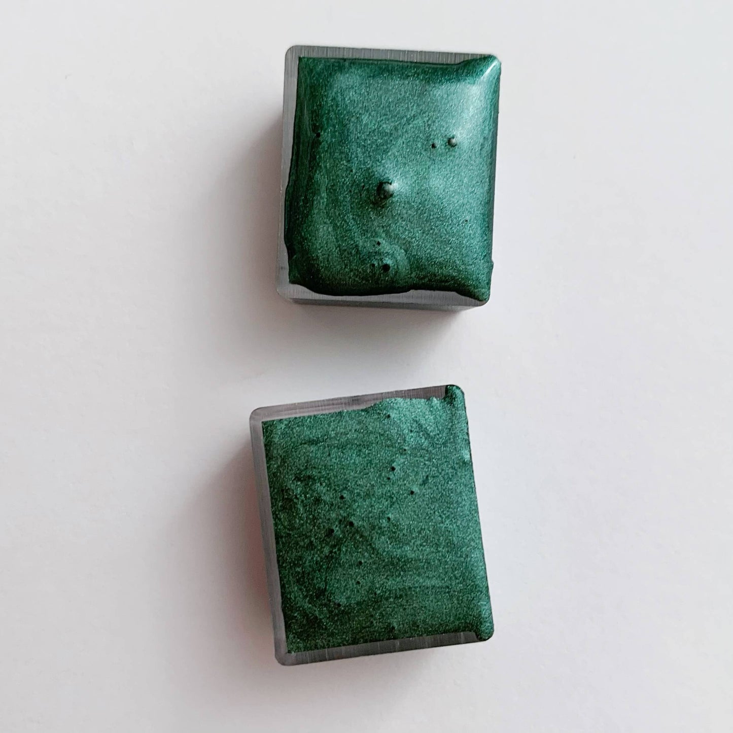 Aquarelle artisanale à paillettes - Sirene