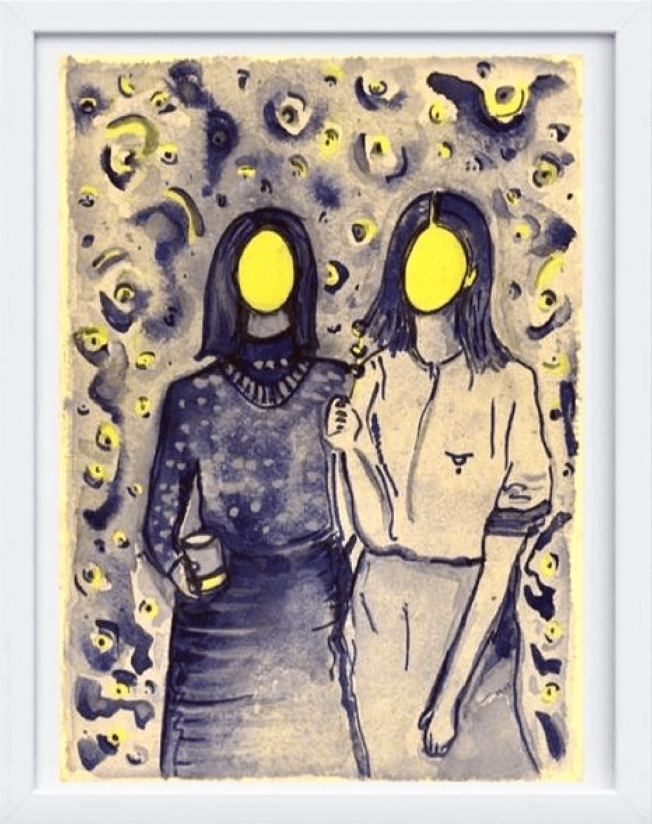 Aquarelle artisanale - Jaune Sonia