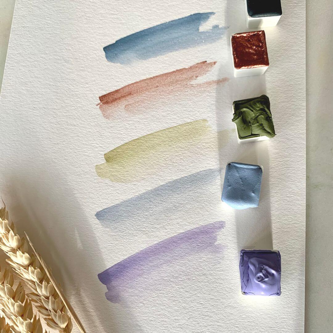 Aquarelle artisanale - Vert Bougival