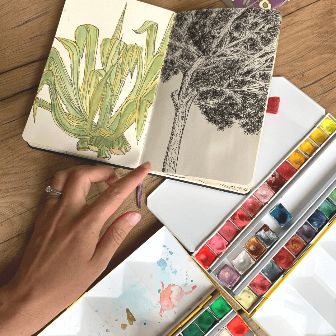 Aquarelle artisanale - Vert Matcha