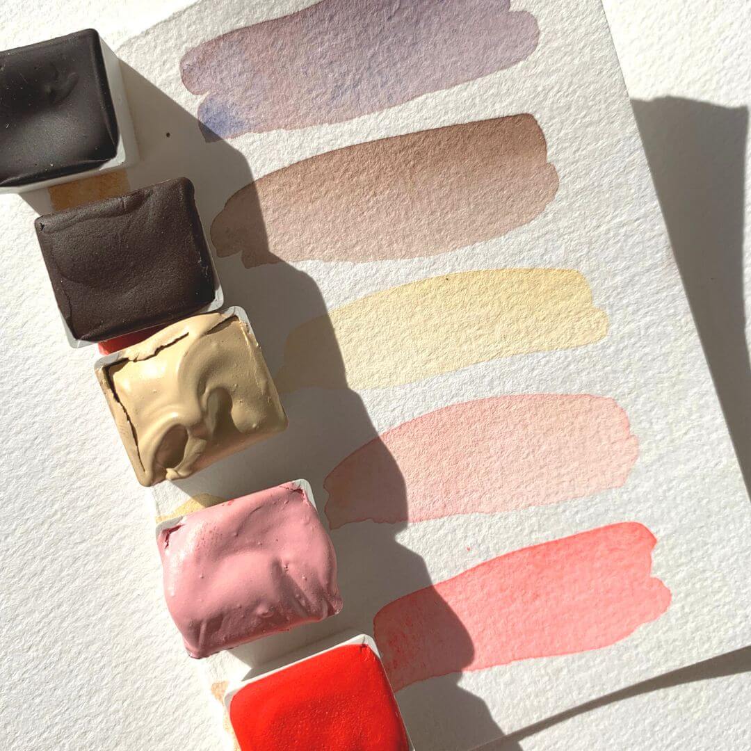 Aquarelle artisanale - Peau dorée