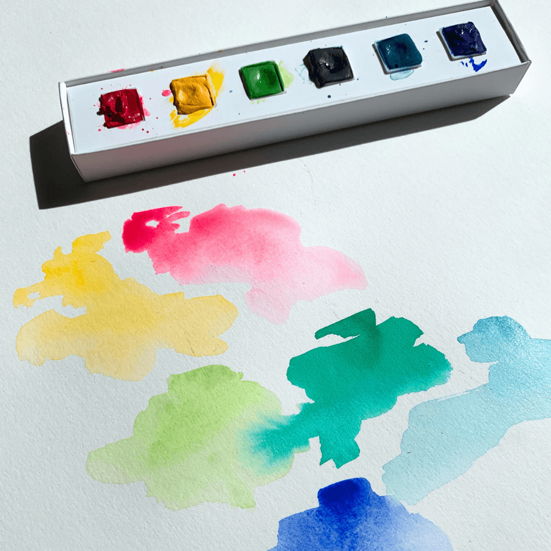 Boîte 6 aquarelles artisanales - Amour Breton
