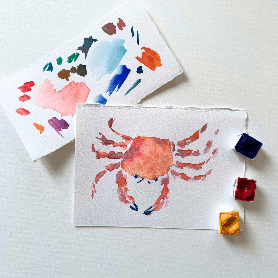 Boîte 6 aquarelles artisanales - Amour Breton