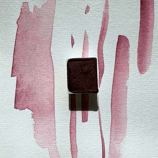 Aquarelle artisanale à paillettes - Rouge Nord-Pinus