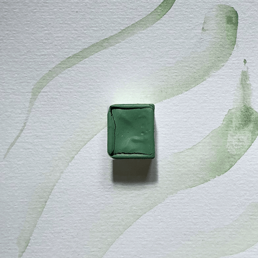 Aquarelle artisanale - Vert léger Alyscamps