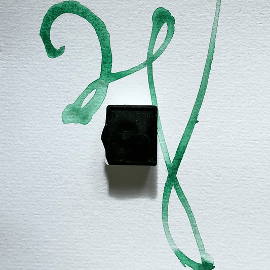 Aquarelle artisanale - Vert vif Inari