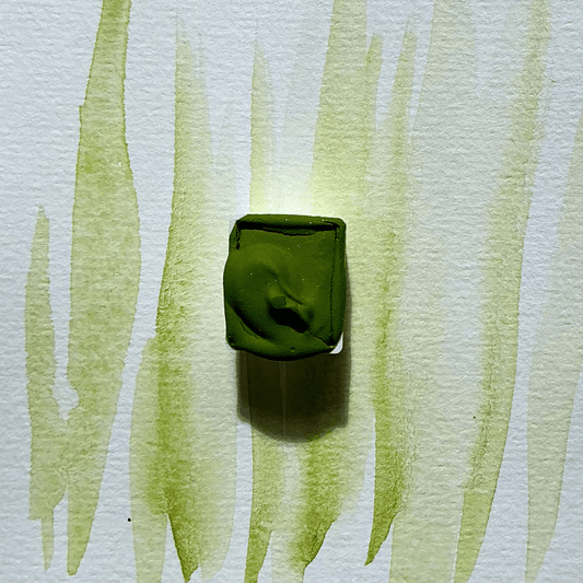 Aquarelle artisanale - Vert doux Vincent