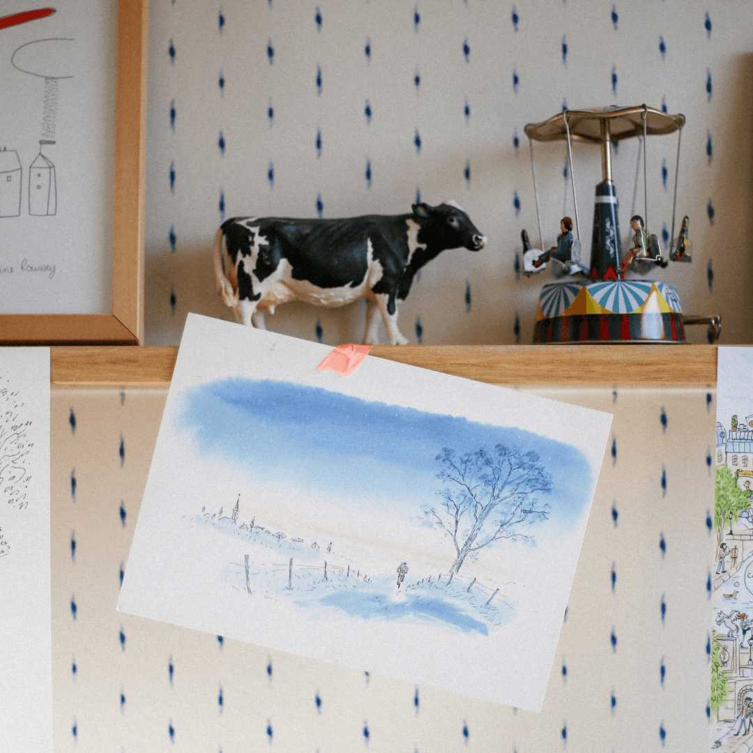 Boîte 6 aquarelles artisanales - Claire Morel-Fatio
