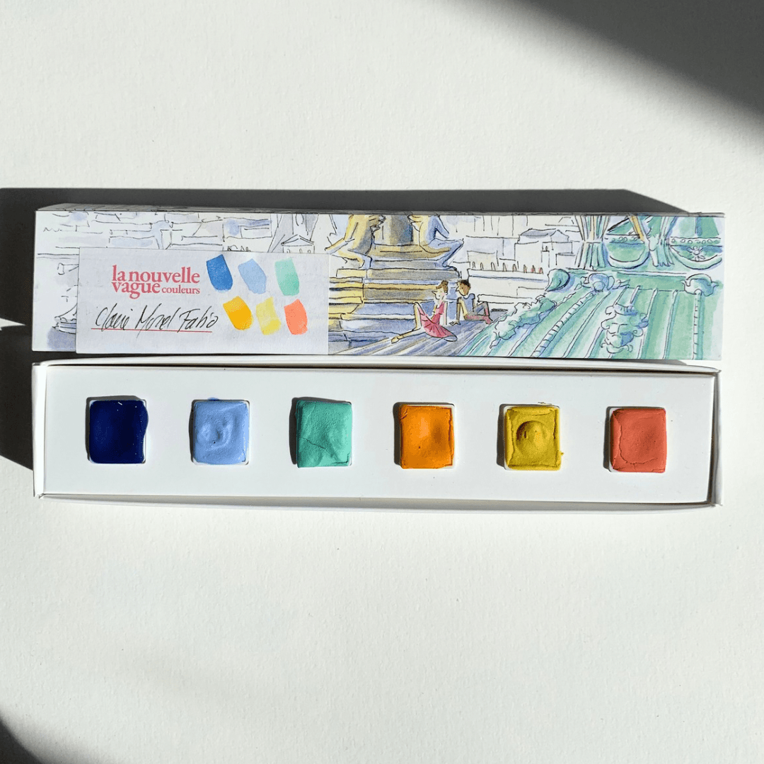 Boîte 6 aquarelles artisanales - Claire Morel-Fatio