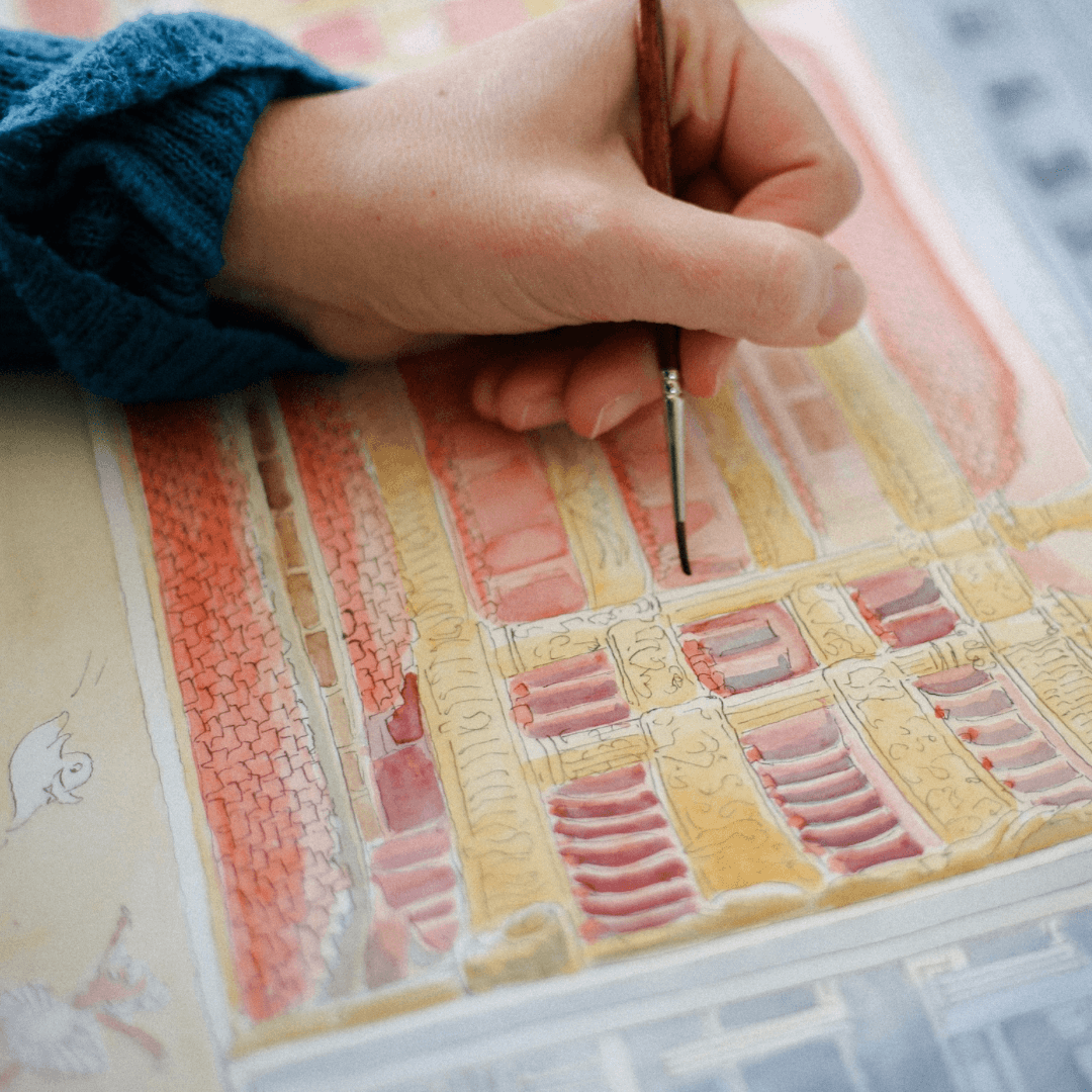 Boîte 6 aquarelles artisanales - Claire Morel-Fatio