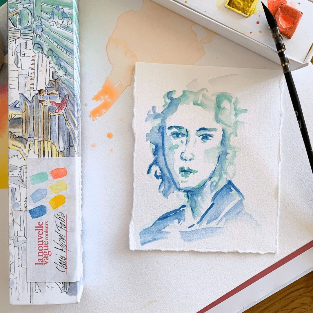 Boîte 6 aquarelles artisanales - Claire Morel-Fatio