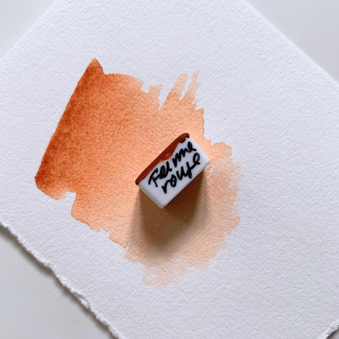 NOUVEAU - Aquarelle artisanale - Ferme Rouge