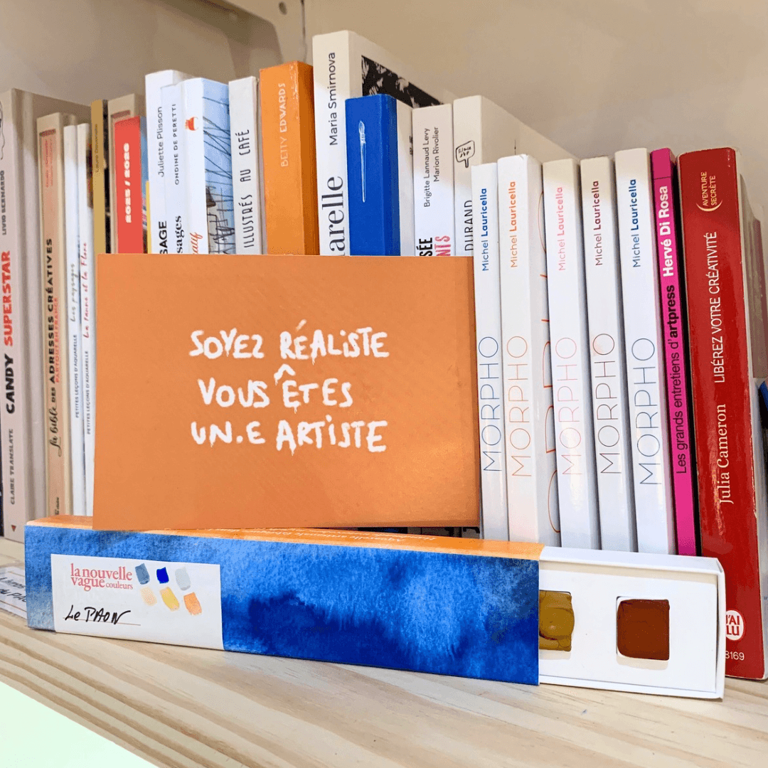 NOUVEAU - Boîte 6 aquarelles artisanales - Le PAON