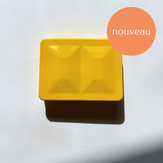 Petite palette aquarelle métal laqué à remplir -  6 couleurs disponibles