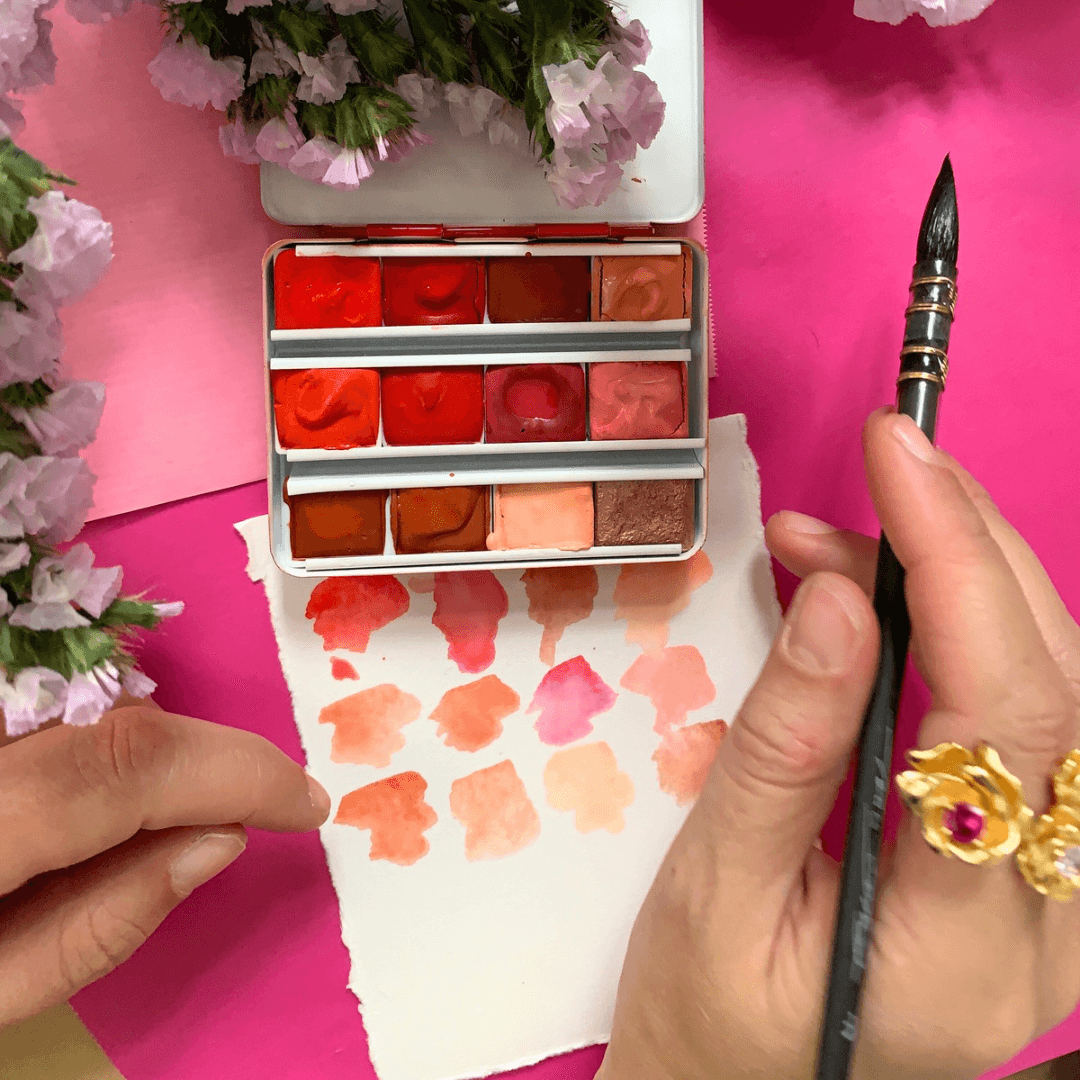 La palette d’aquarelle qui fait éclore les fleurs
