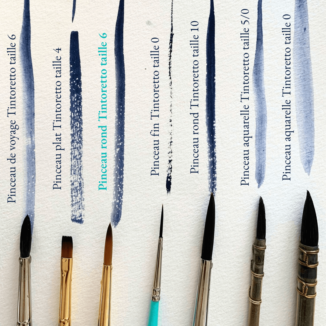 Pinceau rond aquarelle Tintoretto taille 6