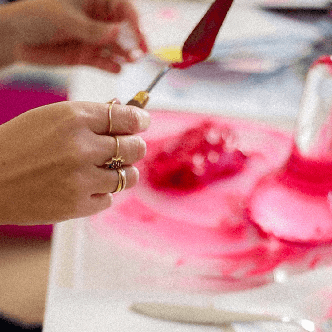 Aquarelle artisanale - Rose de Plougastel