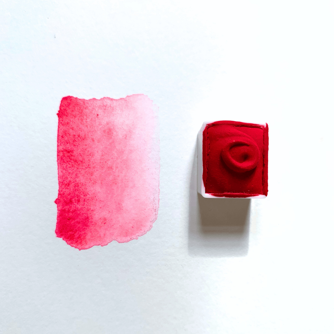 Aquarelle artisanale - Rose de Plougastel