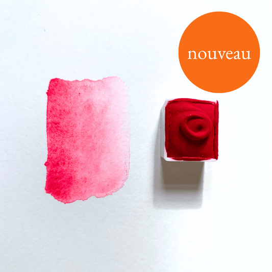 Aquarelle artisanale - Rose de Plougastel