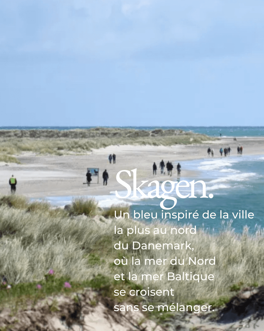 Aquarelle artisanale - Bleu Skagen