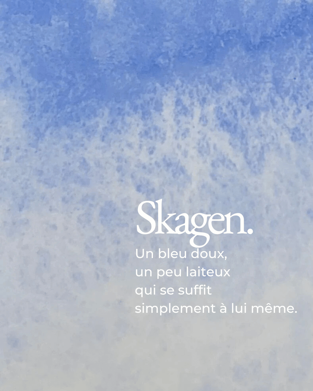 Aquarelle artisanale - Bleu Skagen