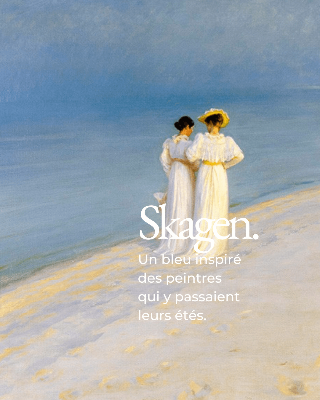 Aquarelle artisanale - Bleu Skagen
