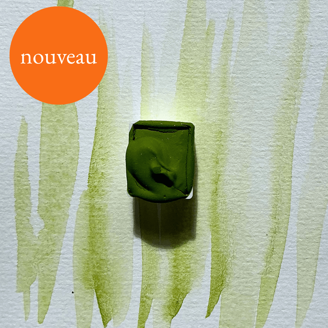 NOUVEAU - Aquarelle artisanale - Vert doux Vincent