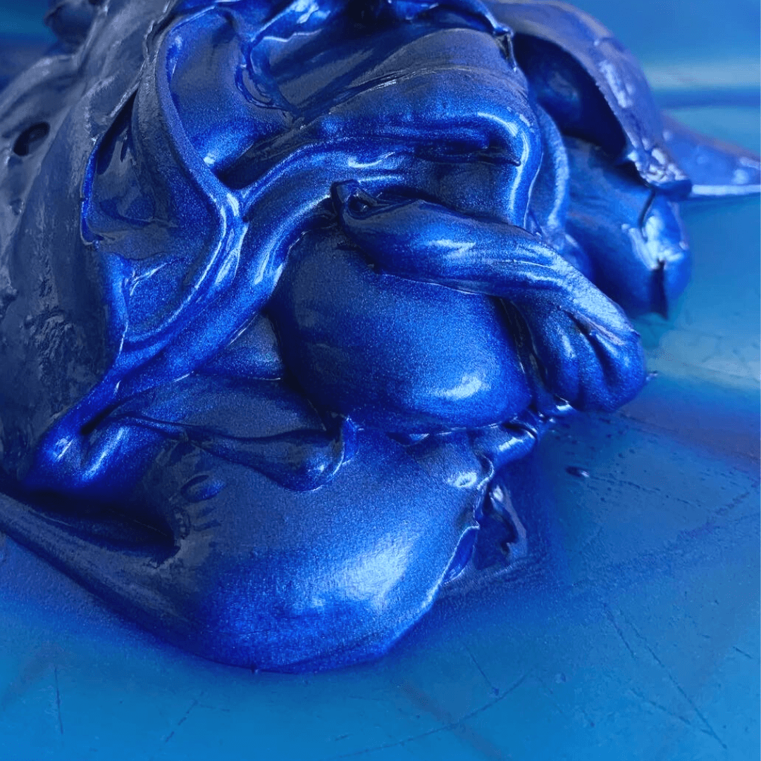 NOUVEAU - Aquarelle à paillettes artisanale - Bleu Quatre cent quatre