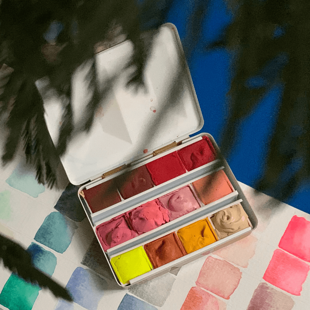 Aquarelle artisanale - La palette vitaminée !