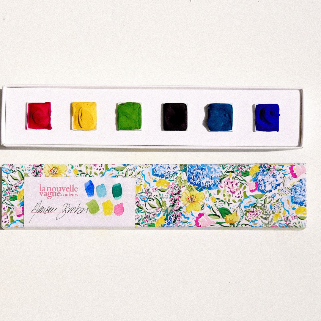 Boîte 6 aquarelles artisanales - Amour Breton