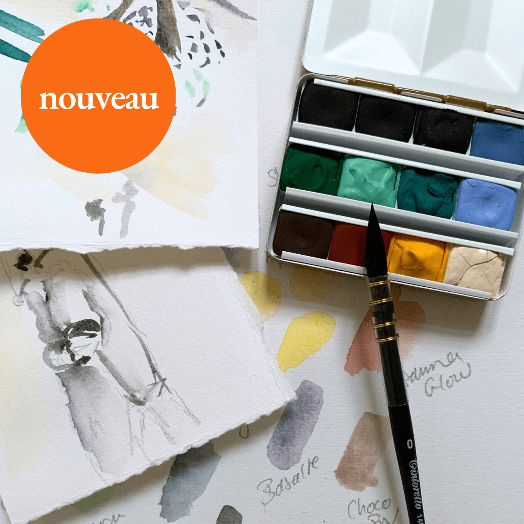 Aquarelle artisanale - La palette de Gustave